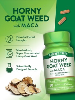 Foto 5 | Foto 5 | Complementa Nature's Truth Horny Goat Weed Con Maca, 60 Cápsulas - Venta Internacional.