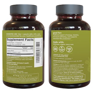 Foto 7 | Foto 7 | Suplemento Viva Naturals De Raíz De Maca Peruana 500 Mg 250 Cápsulas - Venta Internacional.