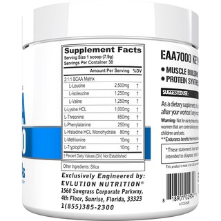 Foto 2 | Foto 2 | Suplemento Evlution Nutrition Eaa7000 30 Porciones Sin Sabor - Venta Internacional.