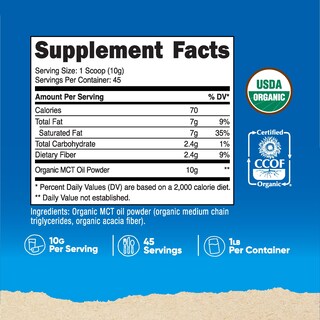 Foto 2 | Foto 2 | Aceite Mct En Polvo Nutricost Organic, 454 G, Apto Para Cetogénicos Del Usda - Venta Internacional.