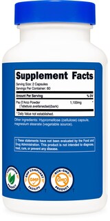 Foto 5 | Foto 5 | Suplemento Nutricost Pau D'arco Inner Bark 1100 Mg 120 Cápsulas - Venta Internacional.