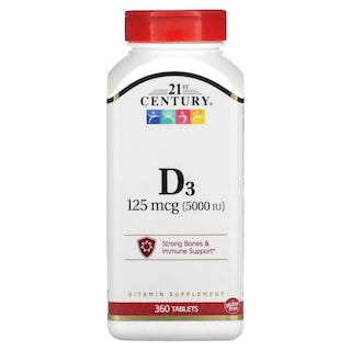 Foto 1 | Foto 1 | Tabletas De Vitamina D3 De 5000 Ui, 360 Unidades, Del Siglo Xxi - Venta Internacional.