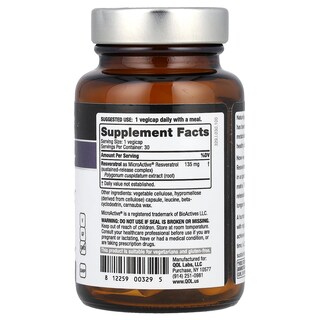 Foto 2 | Foto 2 | Suplemento Quality Of Life Resveratrol-sr 135 Mg 30 Cápsulas Vegetarianas - Venta Internacional.