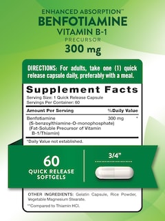 Foto 2 | Foto 2 | Suplemento Nature's Truth Benfotiamina 300 Mg 60 Cápsulas - Venta Internacional.
