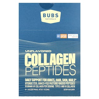 Foto 1 | Foto 1 | Péptidos De Colágeno Bubs Naturals Sin Sabor, 20 Paquetes De 10 G - Venta Internacional.