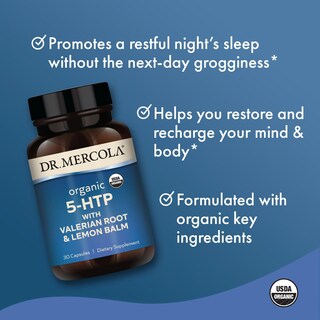 Foto 3 | Foto 3 | Suplemento Dr. Mercola Organic 5-htp Con Raíz De Valeriana 30 Cápsulas - Venta Internacional.