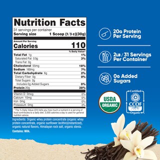 Foto 2 | Foto 2 | Proteína En Polvo Nutricost Organic Whey French Vanilla 2 Kg - Venta Internacional.