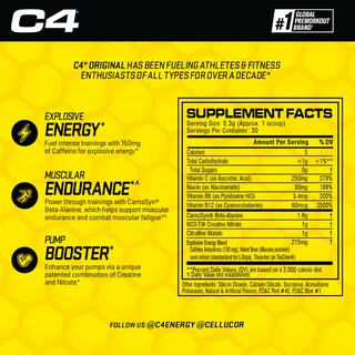 Foto 3 | Foto 3 | Polvo Pre Workout Cellucor C4 Original Grape, 30 Porciones - Venta Internacional.