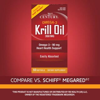 Foto 2 | Foto 2 | Suplemento De Aceite De Krill Del Siglo Xxi 350 Mg 60 Cápsulas Blandas - Venta Internacional.
