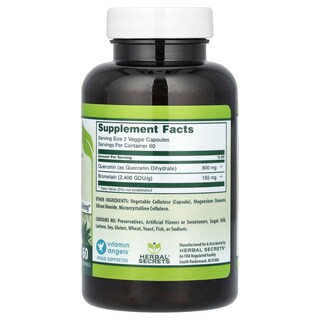 Foto 2 | Foto 2 | Suplemento Herbal Secrets, Quercetina Y Bromelina, 120 Cápsulas Vegetarianas - Venta Internacional.