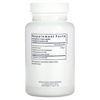 Foto 2 | Foto 2 | Suplemento Vital Nutrients Extracto Té Verde 120 Cápsulas - Venta Internacional