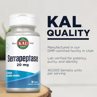 Foto 4 | Foto 4 | Suplemento Kal Serrapeptase 20 mg 90 Comprimidos - Venta Internacional