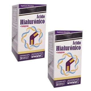 Foto 1 | Foto 1 | Acido Hialuronico Colageno 500mg 30 Tabletas Paquete De 2 Frascos