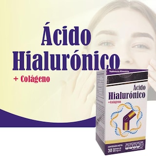 Foto 3 | Foto 3 | Acido Hialuronico Colageno 500mg 30 Tabletas Paquete De 2 Frascos