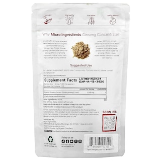 Foto 2 | Foto 2 | Suplemento Con Microingredientes Panax Ginseng Orgánico 120 Ml - Venta Internacional.