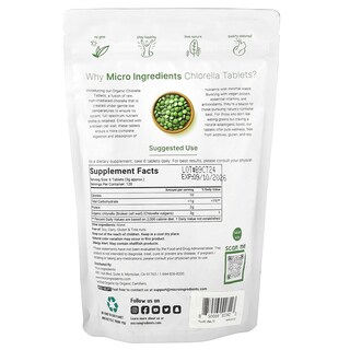 Foto 2 | Foto 2 | Suplemento De Microingredientes De Clorella Orgánica 720 Tabletas - Venta Internacional.