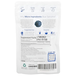 Foto 2 | Foto 2 | Suplemento Con Microingredientes: Espirulina Azul Orgánica 60 G - Venta Internacional.