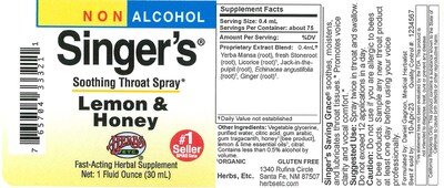 Foto 2 | Foto 2 | Hierbas En Aerosol Para La Garganta  Etc. Limón Y Miel Saving Grace  De Singer's  30 Ml - Venta Internacional.