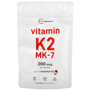 Foto 1 | Foto 1 | Suplemento De Microingredientes Vitamina K2 Mk-7 200 Mcg 300 Cápsulas Blandas - Venta Internacional.