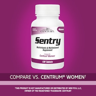 Foto 2 | Foto 2 | Tabletas Multivitamínicas 21st Century Sentry Women 120 Unidades - Venta Internacional