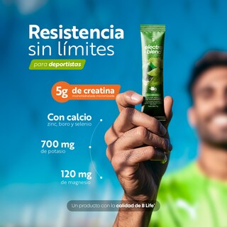 Foto 7 | Foto 7 | Electrolitos Con Creatina B Life. 45 Sobres Con 5g De Creatina Por Porción. Sin Azúcar Y Con Minerales Esenciales