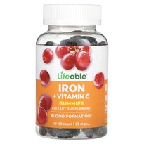 Suplemento Lifeable Iron + Vitamina C Gomitas Uva 60 Unidades - Venta Internacional
