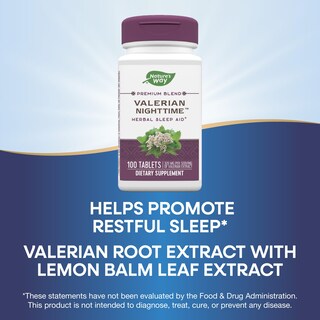 Foto 3 | Foto 3 | Suplemento Nature's Way Valerian Nighttime 100 Comprimidos - Venta Internacional.