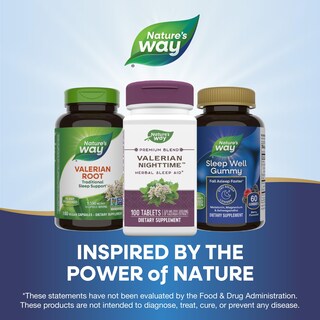 Foto 6 | Foto 6 | Suplemento Nature's Way Valerian Nighttime 100 Comprimidos - Venta Internacional.