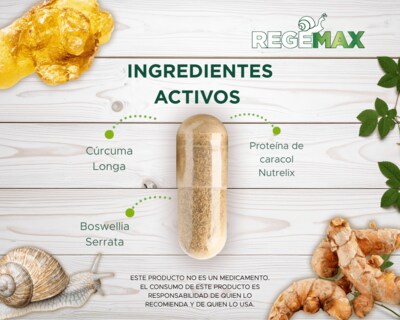 Foto 4 | Foto 4 | Suplemento Alimenticio Regemax  Nutrelix + Boswellia Serrata + Cúrcuma  60 Cápsulas  30 Gr  2 Pack.