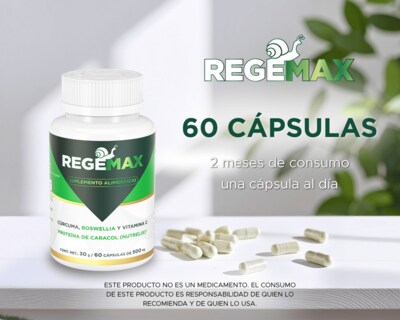 Foto 5 | Foto 5 | Suplemento Alimenticio Regemax  Nutrelix + Boswellia Serrata + Cúrcuma  60 Cápsulas  30 Gr  2 Pack.