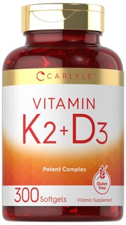 Foto 1 | Foto 1 | Complemente Las 300 Cápsulas Blandas De Vitamina K2 Y D3 De Carlyle - Venta Internacional.