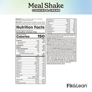 Foto 4 | Foto 4 | Crema para Galletas Meal Shake Fit & Lean Fat Burning con Proteína de 1 Libra - Venta Internacional