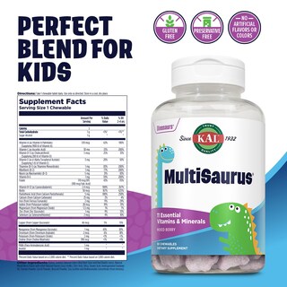 Foto 2 | Foto 2 | Multivitaminas Masticables Kal Multisaurus Kids 90 Porciones - Venta Internacional