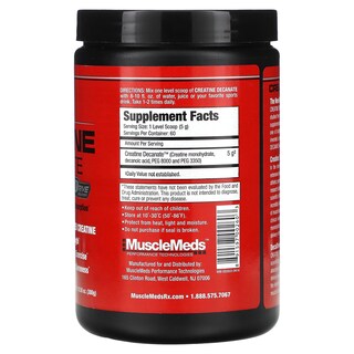 Foto 2 | Foto 2 | Suplemento Musclemeds Decanato De Creatina Sin Sabor 300 G - Venta Internacional.