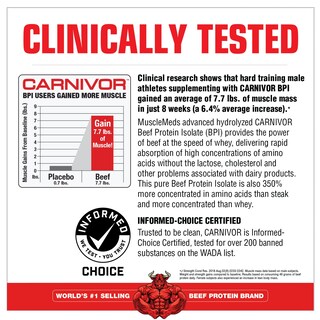 Foto 3 | Foto 3 | Proteína En Polvo Musclemeds Carnivor Beef Isolate 23 G De Chocolate - Venta Internacional.