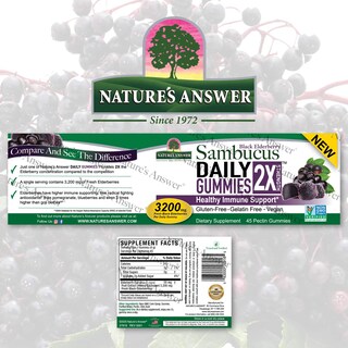 Foto 2 | Foto 2 | Gomitas Nature's Answer Sambucus Para Uso Diario, 45 Unidades, 3200 Mg - Venta Internacional.
