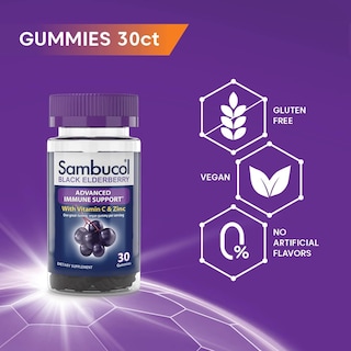 Foto 6 | Foto 6 | Complemente Las Gomitas De Saúco Negro Sambucol Con Zinc Y Vitamina C - Venta Internacional.