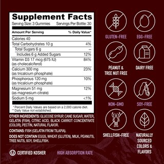 Foto 5 | Foto 5 | Gomitas De Calcio Magnesio Y Vitamina D3 La Tierra Fuerte De Yum-v - Venta Internacional.