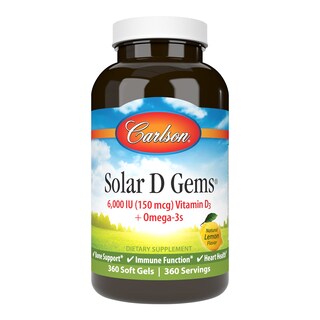 Foto 1 | Foto 1 | Suplemento Alimenticio Carlson Solar D Gems Con Vitamina D3, 6000 Ui, 360 Cápsulas Blandas - Venta Internacional
