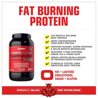Foto 3 | Foto 3 | Suplemento Musclemeds Carnivor Shred Beef Protein 907 G De Vainilla - Venta Internacional.