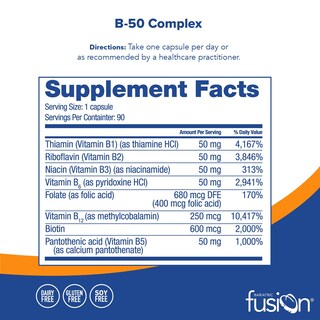 Foto 2 | Foto 2 | Complejo de Vitamina B-50 Bariatric Fusion 90 Cápsulas -  Venta Internacional