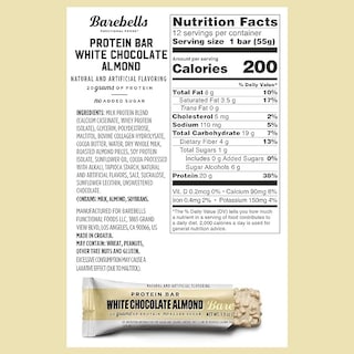 Foto 6 | Foto 6 | Barra De Proteína Barebells Chocolate Blanco Y Almendras 20 G X 12 - Venta Internacional.