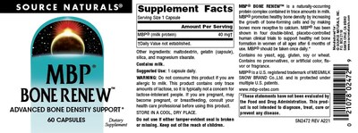 Foto 4 | Foto 4 | Suplemento Source Naturals Mbp Bone Renew 60 Cápsulas - Venta Internacional.