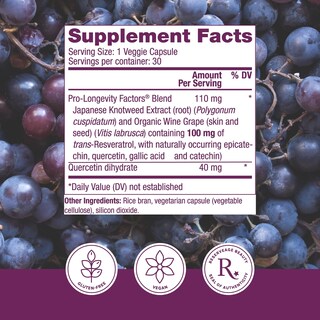 Foto 2 | Foto 2 | Suplemento Reserveage Beauty Resveratrol 100 Mg 30 Cápsulas - Venta Internacional.