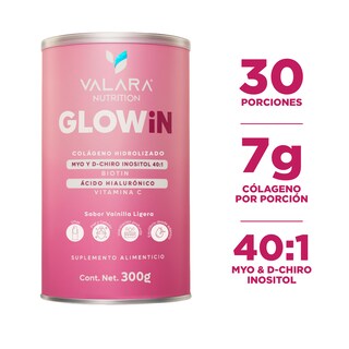 Foto 2 | Foto 2 | Glowin Valara Colágeno Hidrolizado 300 Gr - Myo Y D Chiro Inositol  Biotina  Ácido Hialurónico Y Vitamina C
