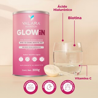 Foto 5 | Foto 5 | Glowin Valara Colágeno Hidrolizado 300 Gr - Myo Y D Chiro Inositol  Biotina  Ácido Hialurónico Y Vitamina C