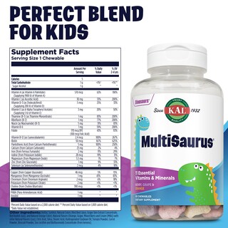 Foto 2 | Foto 2 | Multivitaminas Masticables Kal Multisaurus Kids 90 Porciones - Venta Internacional.