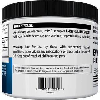 Foto 4 | Foto 4 | Suplemento Evolution L-citrulline2000 de Óxido Nítrico 2 G 100 Unidades - Venta Internacional