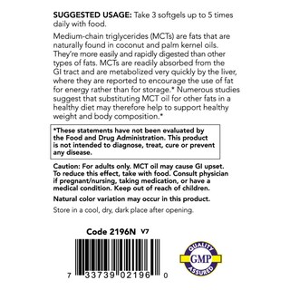 Foto 3 | Foto 3 | Aceite Mct Supplement Now Sports Nutrition 1000 Mg 150 Cápsulas- Venta Internacional