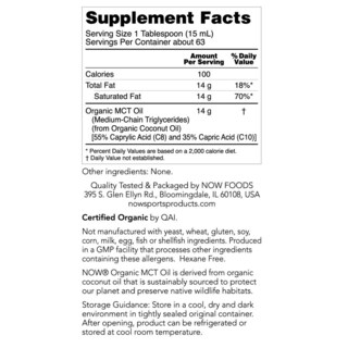 Foto 2 | Foto 2 | Aceite MCT Now Sports Nutrition 946 ml - Venta Internacional